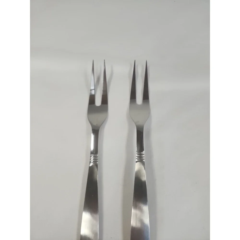Lot‎ Of 2 Stainless Steal Serving Forks 12.25 Inches X 1.25 Inches